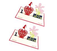 2pcs D Greeting Cards for Mom Birthday and Mother's Day Wishes