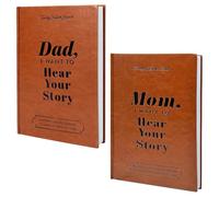 2Pcs Dad Mum Guided Journal Set, Dad, I Want to Hear Your Story Gifts