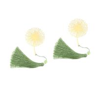 2pcs Dandelion Bookmark Page Markers Bookmarks for Teens Kids Markers Unique Bookmarks Art Teacher for Book Lovers Bookmark with Chain Hollow Decorate Metal Child