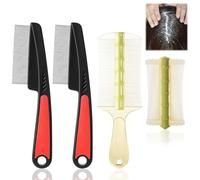2PCS Dandruff Comb,Flea Comb for Dogs,Scalp Comb, Stainless Steel Fine High Strength Teeth Combs,Professional Wide Tooth Comb Scalp Care Tool,for Dogs and Cats,Comes with 2 Double-Sided Combs