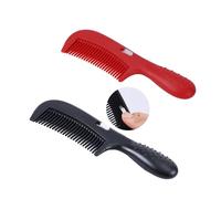 2pcs Dandruff Comb, New Hollow Tooth Comb Switch Style Scalp Comb Self-Cleaning Massage Hair Comb for Hair Grooming Women Man (Black, Red)