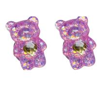 2Pcs Dark Purple Mobile Phone Finger Stand Cute Bear Doll Phone Holder Griptok Support Comfortable Grip Anti-Slip Creative Flexible,Cell Phones and Accessories