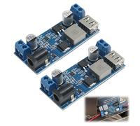 2Pcs DC-DC 5A Power Buck Converter, Power Down Module, 12V to 5V/24V to 12V High Efficiency Voltage Regulator, Step-Down Module with USB Port for DIY Electronics Projects, 9-36V Input Compatibility