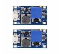 2Pcs DC-DC Step up Boost Converters Module 2V-24V Input Flexibly Adjustable 5V-28V Output for DIY Projects High-Efficiency Energy Conversion (With MICRO Connector)