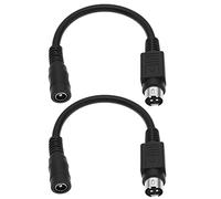 2Pcs DC5.5 x 2.1mm Female to 4 Pin Male Adapter Cord Power Cable DC to 4 Pin Power Cable Accessories for Hard Disk Video Recorders LCD TVs