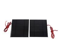 2pcs DC5V 500mA Solar Panel Cell Power Module with 100cm Cable, Snow and Wind Proof for Solar Lawn Landscape Lights, Cell Phone Charger, Flashlight