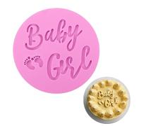 2Pcs Debossing Cookie Stamp Baby Boy, 3D Biscuit Fondant Stamp for Baby Shower Christenings, Gender Reveals Stamp Welcome Newborn, for Baking Cookies Cupcake Icing ('Baby Boy'-Debossing)