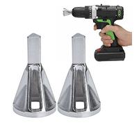 2PCS Deburring External Chamfer Tool | 21mm Metal Deburring Drill Bit w Triangular Handle Deburring Chamfering Device for Stainless Steel Copper Brass