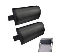 2Pcs Deck Chair Head Cushion, Head And Neck Support Pillow For Recliner Chair Headrest Cushion, Soft Adjustable Armchair Sun Lounger Pillow With Strap For Backyard, Picnic, Beach, Patio, Garden
