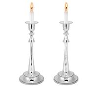 2Pcs decorative candelabra, Candle Holder for Wedding Dinning Party Candle Stand(Silver)