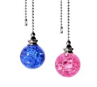 2Pcs Decorative Fan Pull Chain Extension, Installation | Decorative Fan Pull Chain Extension, Ball Shaped Pendant Pull Chains for Ceiling and Lights,