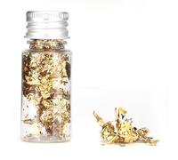 2Pcs Decorative Gold Foil Paper for Food Dessert Decoration Crafts Safe and Non Gold Leaf Flakes for Cooking Cakes Makeup Gilding Decoration