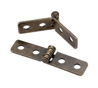 2Pcs Decorative Hinge Antique Bronze Drawer Cabinet Door Luggage Rectangle Hinge 4 Holes 58 * 13mm
