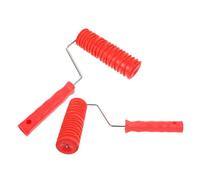 2pcs Decorative Texture Roller for DIY Wall Art Embossing, 7 Inch Red