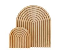 2PCS Decorative Wood Cutting Board, Wooden Rainbow Decor, Decorative Cutting Boards for Kitchen, Multifunctional Wooden Tray, Kitchen Counter Decor, Coffee Bar Accessories (Wood Color)