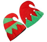 2pcs Decorative Xmas Hats Festive Elf Hat Party Decor for Christmas