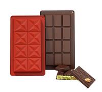 2PCS Deep Chocolate Moulds CHUNLINLAODA Silicone Chocolate Moulds Reusable Deep Silicone Chocolate Bar Sweet Mould Molds for DIY Baking Candy Silicon Ice Cube Maker Chocolate bar Mould (Multicolor 1)