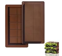 2pcs Deep Chocolate Moulds, Silicone Big Chocolate Bar Mould with Spatula Thick Chocolate Bar Mold Sweet Candy Moulds Jelly Moulds for DIY Baking