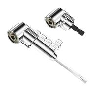 2PCS Degree Right Angle Drill Adapter, 105° Angle Attachment, Magnetic Power Adapter Chuck Tool, 1/4-inch Hex Shank Right Angled Screwdriver Impact for Power Drill Tool