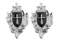 2PCS Delicate for Brooch Shield Brooch Business Suit Shirt Collar Lapel Pins Jewelry for Him Accessori