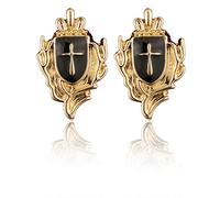 2PCS Delicate for Brooch Shield Brooch Business Suit Shirt Collar Lapel Pins Jewelry for Him Accessori