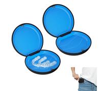 2Pcs Dental Orthodontic Retainer Box Case, Black Slim Aligner Brace Retainer Case with Magnetic Closure, Mouth Guard Denture Holder Cases for Braces, Bleaching Trays, False Teeth