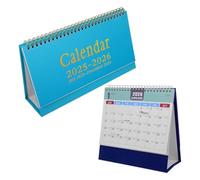 2pcs Desk Calendar Paper Flip Planner with Stand | Minimalist Twin-wire Binding, Compact Footprint, Note Sections, Suitable for Teachers, Home Organisers and Student Study