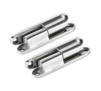 2Pcs Detachable Cabinet Door Hinge Zincs Alloy Electrical Box Replacement Cupboard 180 Degrees Easily Install Zincs Alloy Industrial Electrical Box Hinge