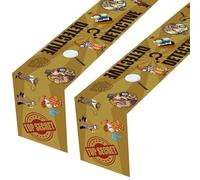 2PCS Detective Table Runner - Top Secret Spy Themed Birthday Party Supplies Decoration Tablecloth Home Decor Top Secret Spy Table Cloth(12 x 72 Inch)