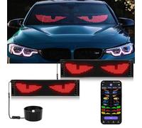 2pcs Devil Eyes LED for Car,15"x4" Full Color Huge Bright Scrolling Led Light Sign for Car Window,Programmable Personalised Led Name Sign,led Eye Lights for Truck,App Control USB 5V