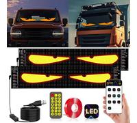 2PCS Devil Eyes Light for Cars, Dynamic Big Led Eyes for Car, Programmable Flexible LED Display Soft Screen Devil Eyes Light for Windshield with APP Control and Remote Controller (13.7 X 4inch)