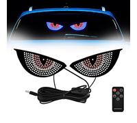 2Pcs Devil Eyes Light for Cars, Dynamic Windshield Led Eyes Light, 11 Modes | USB Scrolling Led Eyes Light Sign with Remote Control, Personalized & Cool Atmosphere, for Car Motorcycle Halloween(E)