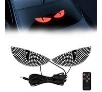 2Pcs Devil Eyes Light for Cars, Dynamic Windshield Led Eyes Light, 11 Modes | USB Scrolling Led Eyes Light Sign with Remote Control, Personalized & Cool Atmosphere, for Car Motorcycle Halloween(B)