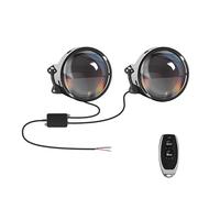 2PCS Devil Eyes Light for Cars, LED Dynamic Car Lights with Switch Control, 6 Adjustable Eye Pattern, 12v Car Accessories for Motorcycles, Cars and Trucks (Lens Type)