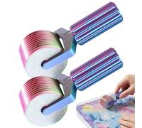 2Pcs Diamond Art Roller with Straightening Ridges, Plastic Diamond Art Tools for Smoothing Diamonds, Craft Painting Accessories
