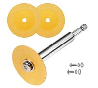 2PCS Diamond Cutting Blade Wheel with 1/4" Hex Shank for PVC Pipe Cutter | LitKiwi 1/4"Hex Shank and 2PCS Diamond Saw blade for PVC Pipe ,Mini Glasses ,Glass, Jade, Crystal, Ceramics and etc.