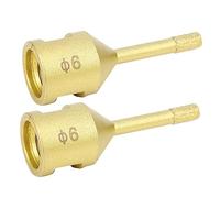 2Pcs Diamond Hole Saw Drill Bit Opener, M14 Diamond Brazing Drill Bit, 6mm Diamond Drilling Tool for Marble Concrete, with Efficient Chip Drain Design for Electric Hand Drill and B