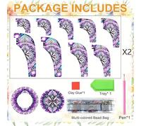 2pcs Diamond Painted Transparent Cosmetic Bag, Travel Toiletry Bag, Storage Bag, Perfect for Travel and Bathroom Storage(Elephant and Floral Butterfly)