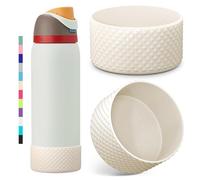 2PCS Diamond Silicone Boot for Owala Water Bottle 24 oz 32 oz 40 oz, Anti-Slip Protective Sleeve for Owala Twist,FreeSip and Flip Stainless Steel Water Bottle, BPA-Free, Dishwasher Safe, Accessories