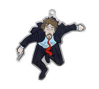 2Pcs Die Hard Christmas Ornament, Hans Gruber Ornaments for Christmas Tree, Christmas Hanging Acrylic Hans Gruber Falling Off Nakatomi Plaza Ornaments for Christmas Tree New Year Party Decorations