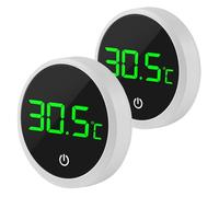 2Pcs Digital Aquarium Thermometer Fish Tank Digital LED Display Thermometer Aquarium Temperature Sensor with LED Touch Screen for Aquarium Glass Containers Plant Reptile Turtle Tank