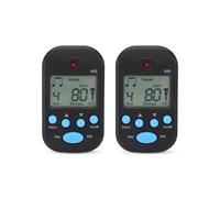 2Pcs Digital Metronome LCD Digital Clip Metronome Tempo Guitar Music Portable Beat Taps Musical Instruments for Piano Guitar Violin Drum (Black)
