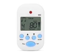 2Pcs Digital Metronome LCD Digital Clip Metronome Tempo Guitar Music Portable Beat Taps Musical Instruments for Piano Guitar Violin Drum (White)
