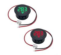 2PCS Digital Round Voltmeter for DC 4V 100V Measurement Range Supporting Automotive Electrical Diagnostics and DC Load Analysis
