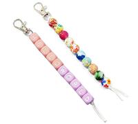 2PCS Dilation Beads Labor and Delivery, Cervical Dilation Beads, Badge Buddies for Nurses, Midwife Dilation Beads, Nurse Badge Reel Accessories, RN Badge Buddy, Labor and Delivery Nurse Gifts (World)