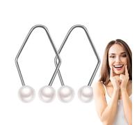 2Pcs Dimple Maker, Natural Dimple Maker Cheeks, Smile Face Trainer Made of Stainless Steel, Dimple Maker Beads For Sleeping Working Reading Learning, 4x0,7cm, Skin Care
