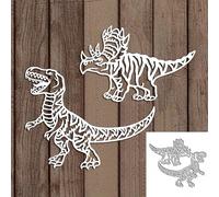 2pcs Dinosaur Metal Die Cuts, 2pcs Dinosaur Cutting Dies Cut Stencils Card Paper Craft DIY Template Metal Cutting Dies Album Embossing Paper Dies for Card Making Scrapbooking