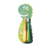 2Pcs Dinosaurs Toothbrush for Kids Soft Bristles Gentle on Teeth and Gums Ergonomic Handle for Easy Use Ages 6 12 Fun Brushing for Kids