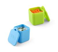 2PCS Dip Containers Compatible with OmieBox, 4oz Silicone Salad Dressing Container To Go for Most Bento Lunch Box Dipping Sauce Cups Condiment Container with Lids for Kids School Lunch Picnic Travel