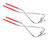2Pcs Dipping Tongs Glazing Tools, Dipping Tong Pottery Tool Clay Sculpture Tongs Stainless Steel with Handle Pliers Supplies